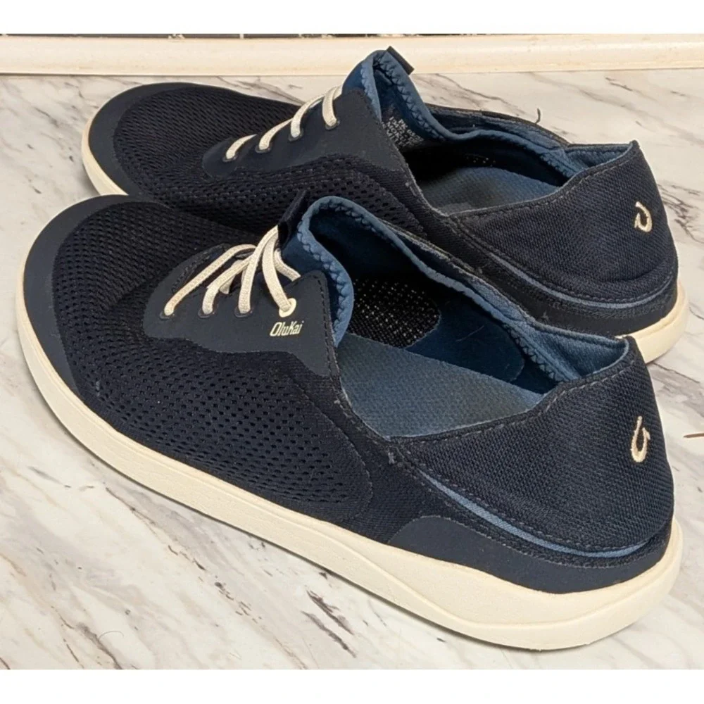 OluKai Moku Pae Trench Blue Slip‎ On Low Top Fishing Sneakers Men's Size 13